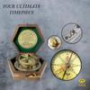 Anniversary Brass Sundial Compass Gift for Him or Her  Keepsake for Husband, Wife or Couple  50th 40th 25th 20th 1st Year Wedding or Love Celebration  Engraved or Embossed Romantic Quote Compass view 4