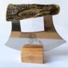 Alaska Ulu Cultured Antler with Etched Alaska Design Stainless Blade view 2