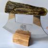 Alaska Ulu Cultured Antler with Etched Alaska Design Stainless Blade view 4