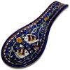 Armenian hand painted cooking Spoon Rest/Ladle Holder - Large with deep Round Cup part - Asfour Outlet Trademark view 1