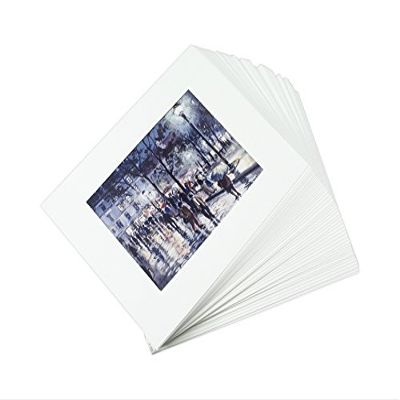 Stu-Art Economy Light-Weight Ready-Mats, 8" L x 10" H, White
