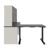 BESTAR Connexion L-Desk with Hutch Including Electric Height Adjustable Table, Slate/Sandstone view 4