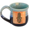 ALWAYS AZUL POTTERY Praying Hands Mug in Mountain Waves Glaze - Handmade Ceramic Coffee Mug - Stylish and Unique Handcrafted Artistic Drinkware - Polished Clay Cups, Great for Coffee, Tea, and More view 1