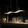 LightInTheBox LED Modern Wave Pendant Light, Acrylic Linear Chandeliers Ceiling Mount Lighting Fixture for Kitchen Island, Dining Room, Living Room(Light Source: Warm White) view 1