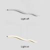 LightInTheBox LED Modern Wave Pendant Light, Acrylic Linear Chandeliers Ceiling Mount Lighting Fixture for Kitchen Island, Dining Room, Living Room(Light Source: Warm White) view 3