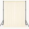 AK TRADING CO. IFR Chiffon Drapes Panels for Wedding Events & Decor- Backdrop Draping Curtains (115" x 120", Ivory) view 1