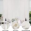 AK TRADING CO. IFR Chiffon Drapes Panels for Wedding Events & Decor- Backdrop Draping Curtains (115" x 120", Ivory) view 3