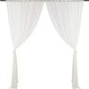 AK TRADING CO. IFR Chiffon Drapes Panels for Wedding Events & Decor- Backdrop Draping Curtains (115" x 120", Ivory) view 4