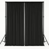 AK TRADING CO. IFR Chiffon Drapes Panels for Wedding Events & Decor- Backdrop Draping Curtains (115" x 120", Black) view 1