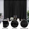 AK TRADING CO. IFR Chiffon Drapes Panels for Wedding Events & Decor- Backdrop Draping Curtains (115" x 120", Black) view 3