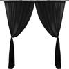 AK TRADING CO. IFR Chiffon Drapes Panels for Wedding Events & Decor- Backdrop Draping Curtains (115" x 120", Black) view 4