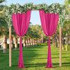 AK TRADING CO. IFR Chiffon Drapes Panels for Wedding Events & Decor- Backdrop Draping Curtains (115" x 120", Hot Pink) view 4
