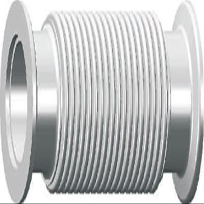 Bellows Hose Metal Kf-25, 4" Length, 0.1m Length Vacuum Fitting, Stainless Steel