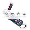 22 Gauge 5Pin Extension Wire, EvZ 22AWG 5 Conductor Parallel Electric Cable Cord for RGBW LED Strips 3528 5050, Black-Green-Red-Blue-White, 66ft/20M view 2