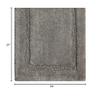 Saffron Fabs 2 Piece Bath Rug Set, 100% Soft Cotton, Size 34x21 Inch and 36x24 Inch, Latex Spray Non-Skid Backing, Solid Gray, Textured Border, Hand Tufted, Heavy 190 GSF Weight, Machine Washable view 3