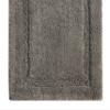 Saffron Fabs 2 Piece Bath Rug Set, 100% Soft Cotton, Size 34x21 Inch and 36x24 Inch, Latex Spray Non-Skid Backing, Solid Gray, Textured Border, Hand Tufted, Heavy 190 GSF Weight, Machine Washable view 4
