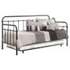 Coaster Home Furnishings Livingston Transitional Heavy Duty Metal Twin Size Daybed with Trundle Bed for Guestroom 43-inch Headboard Bedroom Lounger Dark Bronze 300398 view 1