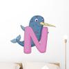 Wallmonkeys Alphabet N with Narwhal Wall Decal Peel and Stick Educational Graphics (24 in W x 20 in H) WM330361 view 1