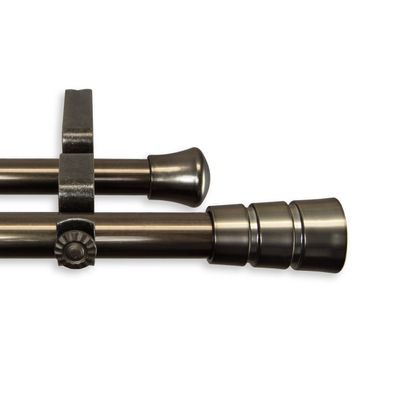 A&F Rod Decor - Grayson Double Curtain Rod 120-170 inch - Antique Brass