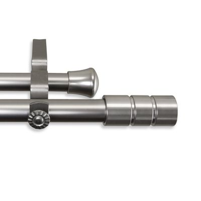 A&F Rod Decor - Gabe Double Curtain Rod 120-170 inch - Satin Nickel