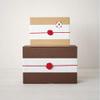 Heads MBR-GB1 Plain Gift Box, Made in Japan, LL, W 12.8 x H 3.7 x D 8.9 inches (323 x 95 x 225 mm), Brown, 10 Pieces, Box view 3