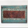 Turquoise Ranch Cowhide Leather Rustic Hat Rack view 1