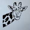 Giraffe Face Neck Wall Decal Sticker by Stickerbrand 27in X 21in. (Black) *Left to Right* - Easy to Apply/Removable. Made in The USA. No Glue Needed. Safer Than Wallpaper. #6012s-27x21-Blk view 3