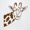 Giraffe Face Neck Wall Decal Sticker by Stickerbrand 27in X 21in. (Brown) *Left to Right* - Easy to Apply/Removable. Made in The USA. No Glue Needed. Safer Than Wallpaper. #6012s-27x21-Brown view 3