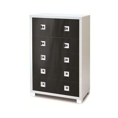Sarmog 576-GB-637509876128 Double Collection Cabinet, Glossy Black