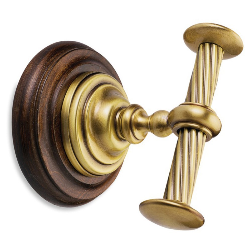 StilHaus G13-25-637509822767 Giunone Collection Chrome Brass Double Towel Hook, Bronze