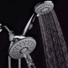 30-Setting 6 Inch Rain Shower Head with Handheld Shower Combo featuring Patented ON/OFF Pause Switch by Hydroluxe - Use Each Showerhead Separately or Both Together! Premium Chrome Finish view 4