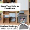 Hat Storage Box for Women and Men Travel Felt Round Foldable Sturdy Large Storage 17 x 11 Inches view 4