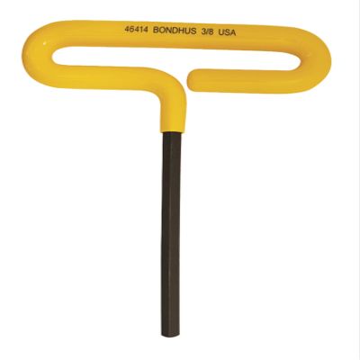 Bondhus 46414 3/8" Hex Tip Cushion Grip Loop T-Handle with ProGuard Finish, 7.5", 2-Piece