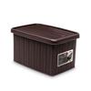 Stefanplast "Elegance Storage Box, Mocha, 19 x 29 x 16 cm view 1