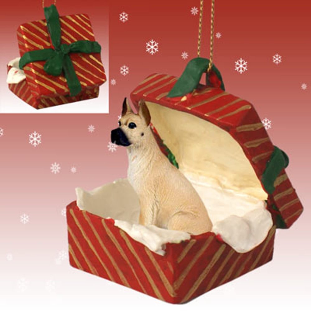 Fawn Great Dane Red Gift Box