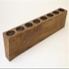 8 Hole Rustic Wooden Sugarmold-Solid Wood-Candleholder view 1