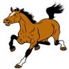 Wallmonkeys Cartoon Horse Wall Decal Peel and Stick Animal Graphics (24 in H x 20 in W) WM69030 view 2