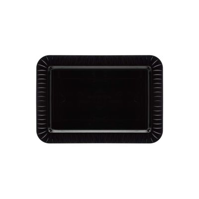 Party Essentials Elegance Quality Hard Plastic Party Plates for Appetizer/Dessert/Luncheon/Dinner, 5" x 7", 70-Count, Black