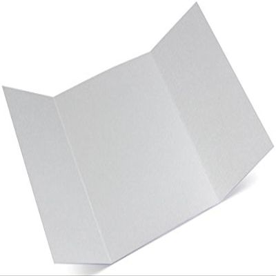 Gatefold Invitation Enclosure - 5 x 7, Metallic Silver, 25 pack