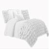 750 Thread Count 2 Piece Premium Waterfall Half Ruffle Duvet Cover Twin XL 100% Egyptian Cotton White view 1