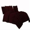 600 Thread Count Premium Waterfall Half Ruffle Duvet Cover Full XL 100% Egyptian Cotton Wine view 1