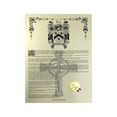 Trueblood Coat of Arms, Family Crest and Name History - Celebration Scroll 11x17 Portrait - England Origin