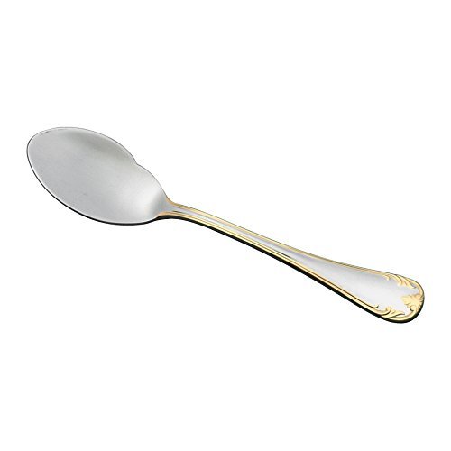 Arasawa Seisakusho 41868 Alphact Gold Francia Fish Sauce Spoon, 18-10 Stainless Steel, Gold Accent Finish