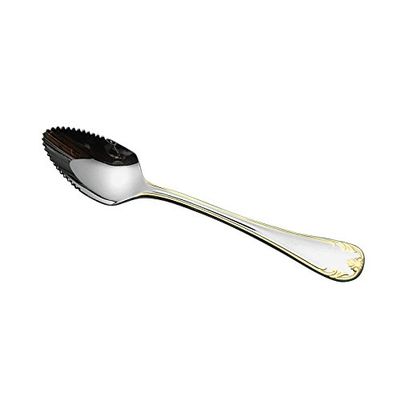 Arasawa Seisakusho 41899 Alphact Gold Francia Grapefruit Spoon, 18-10 Stainless Steel, Gold Accent Finish