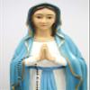 38 1/2" Large Our Lady of Lourdes Blessed Virgin Mary Statue Sculpture Figure Blue Made in Italy Indoor Outdoor view 3
