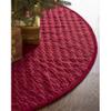 Balsam Hill Lancaster Quilted Christmas Tree Skirt - Reversible Tree Skirt with Metallic Gold Threading, Cardinal Red, 84" view 1
