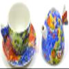 ART ESCUDELLERS Porcelain INDIVIDUAL TEA SET BUTTERFLY decorated in TRENCADIS Gaud style. (Colour AURORA). 8.46'' x 4.92'' x 2.95'' view 1