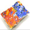 ART ESCUDELLERS Porcelain Tray TRYANA Decorated in TRENCADIS Gaud Style. (Colour Aurora). 5.12'' x 3.54'' view 1