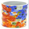 ART ESCUDELLERS Porcelain Pencil Pot/Pen Holder Decorated in TRENCADIS Gaud Style. (Colour Aurora). 2.36'' x 2.36'' x 4.33'' view 1