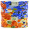 ART ESCUDELLERS Porcelain Pencil Pot/Pen Holder Decorated in TRENCADIS Gaud Style. (Colour Aurora). 2.36'' x 2.36'' x 4.33'' view 2